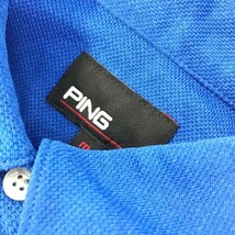PING ピン 2022年モデル 半袖ポロシャツ Mr.PING刺繍 ブルー系 M [240001987526] ゴルフウェア レディース_画像5