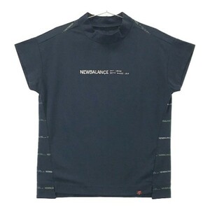 NEW BALANCE GOLF ニューバランスゴルフ 2021年モデル ハイネック 半袖Tシャツ ロゴプリント ネイビー系 2 [240101012661]