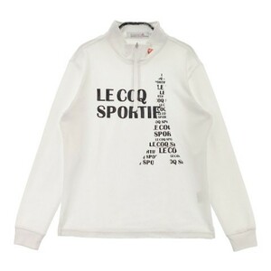 LE COQ GOLF ルコックゴルフ ハーフジップ 長袖Tシャツ ホワイト系 M [240101060604] ゴルフウェア レディース