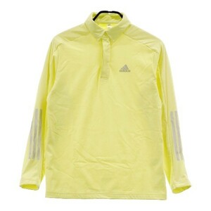 ADIDAS GOLF アディダスゴルフ 2021年モデル 長袖ポロシャツ　ネオンカラー イエロー系 M [240101093100] ゴルフウェア メンズ