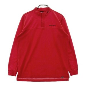 TAYLOR MADE TaylorMade половина Zip футболка с длинным рукавом оттенок красного L [240101098333] Golf одежда мужской 