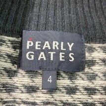 PEARLY GATES パーリーゲイツ カシミヤニット ジップジャケット 千鳥柄 ネイビー系 4 [240101099856] ゴルフウェア メンズ_画像5