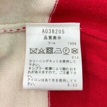 ARCHIVIO アルチビオ ハイネック ウール ニットセーター ボーダー柄 レッド系 38 [240101057257] ゴルフウェア レディース_画像5