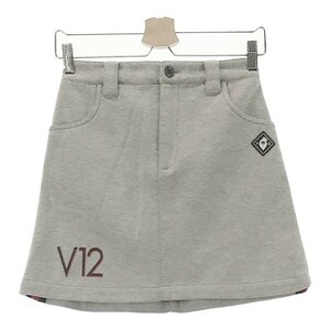 V12 ヴィトゥエルブ V121720-SK01 スウェットスカート VT SKIRT グレー系 1 [240101072582] ゴルフウェア レディース