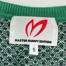 MASTER BUNNY EDITION マスターバニーエディション ニットベスト 総柄 グリーン系 5 [240101074996] ゴルフウェア メンズ_画像6