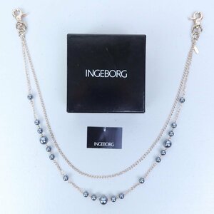  Ingeborg * two ream chain accessory pearl style box attaching black × pink gold series k2511