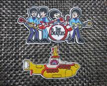 【ビートルズ２枚セット■お買い得】新品《４人組＆黄BT潜水艦》■ビートルズThe Beatles刺繍ワッペン■おしゃれ　リメイク■衣類・衣服DIY_画像2