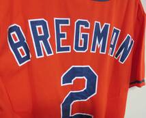 海外L橙■古着MLBヒューストン・アストロズHouston Astrosアレックス・ブレグマン　Alex Bregman２番ユニフォーム■■野球　メジャーリーグ_画像5