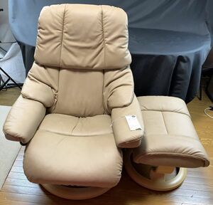 kz1k41-042 【展示品】EKORNES Stressless チェア/ オットマン セット レノ ベージュ リクライニング エコーネス ストレスレス【千葉】