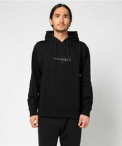 ヨウジヤマモト　オム　Yohji Yamamoto POUR HOMME　 NEW ERA Signature Logo Sweat Pullover Hoodie シグネチャー ロゴ　刺繍 パーカー L_画像1