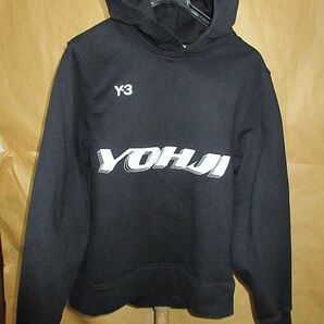 Y-3 ヨウジヤマモト 22AW U GRAPHIC HOODIE ロゴ プリント プルオーバー パーカー 黒 Sの画像2