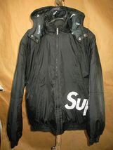 Supreme 16AW Sideline Side Logo Parka　サイド　ロゴ　フード　パフィー　中綿　ジャケット　黒　S 国内正規品_画像2