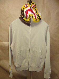 エイプ A BATHING APE 　タイガー　tiger zip up　ジップアップ　パーカー　S 本物