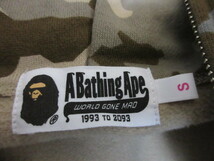 エイプ A BATHING APE SAND CAMO BIG POCKET OVERSIZED SHARK FULL ZIP HOODIE シャーク　迷彩　ジップアップ　パーカー S_画像4