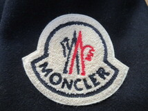 モンクレール MONCLER A AMI　コラボ　JEREMIE　でか　ロゴ　ワッペン　ウール　フード　ダウン　ジャケット　1　ネイビー　国内正規品_画像3