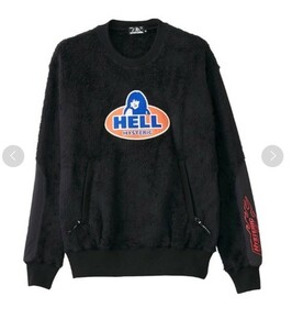 ヒステリックグラマー　 HYSTERIC GLAMOUR HELL OVAL アップリケスウェット　ガール　ワッペン　フリース　トレーナー　M 黒