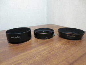 [Rare!Minolta Metal Lens Food!] Minolta metal lens hood 3 set!