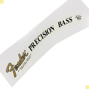 Fender Precision Bass tiger Logo Gold water trim decal 