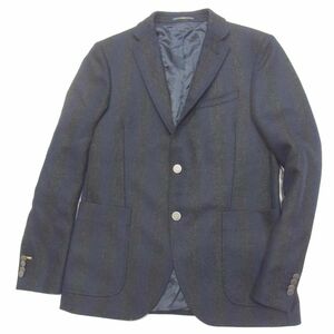  прекрасный товар *FENDI Fendi твид шерсть уровень возврат . три . tailored jacket мужской полоса рисунок осень-зима предмет Италия производства 