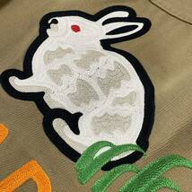 正規品 美品 HUMAN MADE Zip Work Jacket Beige Rabbit 兎 ジャケット ブルゾン アウター トップス M_画像10