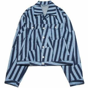 正規品 美品 KENZO ケンゾー DAZZLE STRIPE トラッカー ジャケット デニムジャケット アウター トップス ブルゾン S