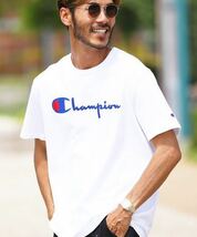 Champion チャンピオン スクリプトロゴ 半袖 クルーネックTシャツ XL 大きいサイズ メンズ_画像2