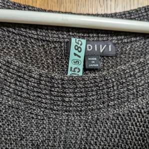 INDIVI 昨季美品 杢グレー コットン混 七分袖チュニックカットソー 大きいサイズ 42 13号 12号 LL XL 春素材ニット インディヴィの画像3