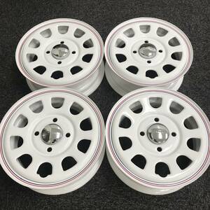 新品 デイトナ 12-4.0J＋42 4-100 ホワイト ホイール4本SET 軽トラ 軽バン アウトレット特価(W2404-1)