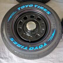 新品 デイトナ 15-6.0J＋45 6-139.7 ブラック タイヤ付4本SET 195/80R15 トーヨーH30 キャラバン E25/E26 NV350 (W2120-0)_画像4