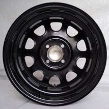 新品 デイトナ 14-5.0J＋42 4-100 ブラック タイヤ付4本SET 165/55R14 グッドイヤー REVSPEC RS-02 軽自動車用 (W2119-0)_画像4