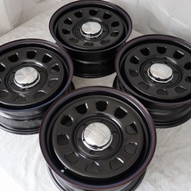 新品 デイトナ 16-6.5J＋38 6-139.7 ブラック ホイール4本SET ハイエース200系 アウトレット特価(W2166-1)_画像2