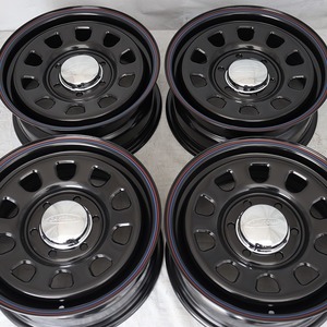 新品 デイトナ 16-6.5J＋38 6-139.7 ブラック ホイール4本SET ハイエース200系 アウトレット特価(W2166-1)