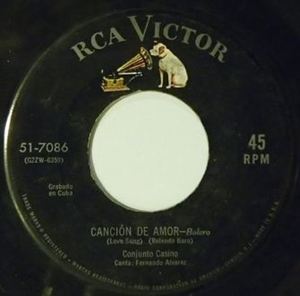 ☆　試聴可/CUBA/キューバ/CONJUNTO CASINO/45'S/SON/GUARACHA/RCA VICTOR 51-7086/Fernando Alvarez