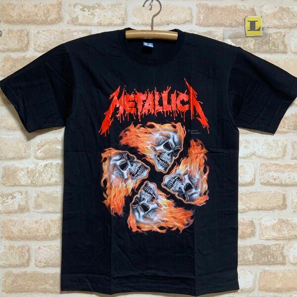 メタリカ　Metallica Tシャツ　Lサイズ　スカル　ロックバンド 半袖Tシャツ バンドTシャツ