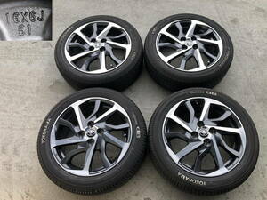 NHP10 アクア G GRスポーツ 純正アルミホイール/タイヤ4本 15-6J＋51 4H-100 195/50R16 NCP131 ヴィッツ GRスポーツ