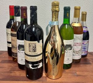 未開栓 お酒 8本セット 大量 まとめ 赤 白 ワイン シャンパン 