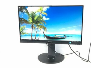 4K良品 PHILIPS 27型 液晶モニタ-　272P7V 　昇降・回転可能　2016年製　4K（3840x2160)　（管：2E-M）