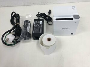 美品オートカット僅か21回EPSON コンパクト レシートプリンター TM-m10 621(M332B )有線LAN　USB対応 純正アダプター付属