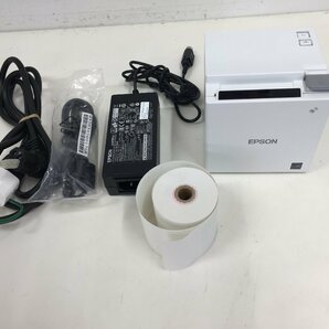 美品オートカット僅か21回EPSON コンパクト レシートプリンター TM-m10 621(M332B )有線LAN USB対応 純正アダプター付属の画像1