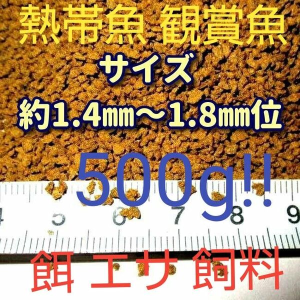 熱帯魚 餌 プロ仕様! たっぷり大盛500g!! ショップ水族館使用 エサ 飼料プロ仕様!! ブリーダー推奨 フィッシュフード 