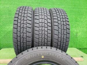 ダンロップ DUNLOP スタッドレスタイヤ 4本セット WINTER MAXX WM02 155/65R13 2021年 8分山 WM01 WM03