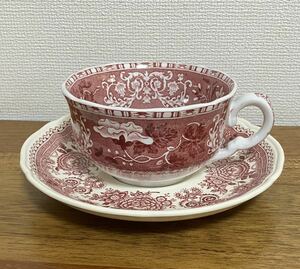 英国王室御用達　Spode PINK CAMILLA TEACUP & VILLEROY & BOCH METTLACH SAUCER 送料無料