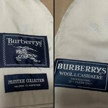 希少 XL相当 バーバリー BURBERRY カシミヤ テーラードジャケット キャメル 金ボタン 裏地ホース柄総柄 2B 高級 プレステージコレクション_画像8