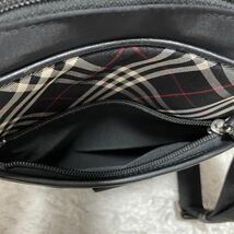 美品 バーバリーブラックレーベル Burberry Black Label ショルダーバッグ ノバチェッレザー ブラック斜め掛け 黒 _画像9