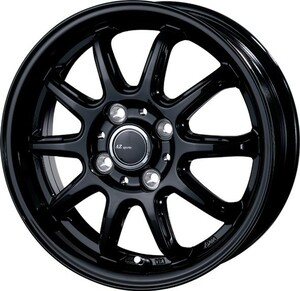 業者様向け特価商品　アルミホイール AZ-Sport RC-10 B/K　15X4.5J +43 4/100 冬用セット TOYO GIZ 165/55R15