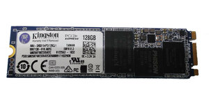 【ジャンク】KINGSTON M.2 SSD SATA 128GB フォーマット済 使用時間1267時間 SSD-0086