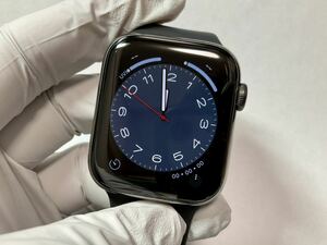(E02) Apple Watch Series 6 GPS+Cellularモデル 44mmスペースブラックステンレススチールケース バッテリー100%