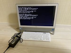 1円スタート！ PC-VN370ES6W NEC デスクトップ一体型パソコン デスクトップPC 地デジ ヤマハ音響 キーボード ACアダプタのみ ジャンク通電