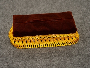  tissue case moquette tea color Brown flange yellow color tissue cover 