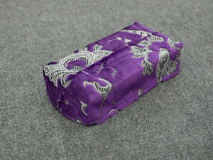 ティッシュケース　モンブラン　紫　パープル　ティッシュカバー